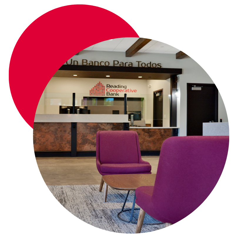 RCB Lawrence Branch interior and chairs